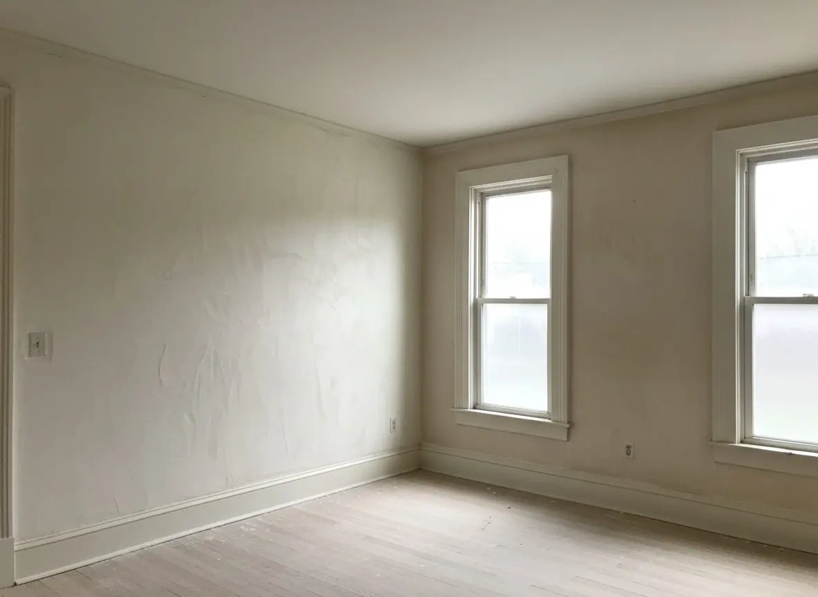 Troweled plaster matched by hand in Uptown